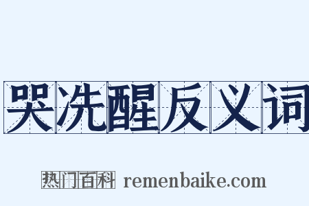 哭冼醒反义词是什么意思的图片